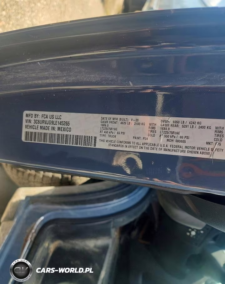 2020 Ram Promaster 3500 Delivery Van VIN:3C6URVJG9LE145265 - 12