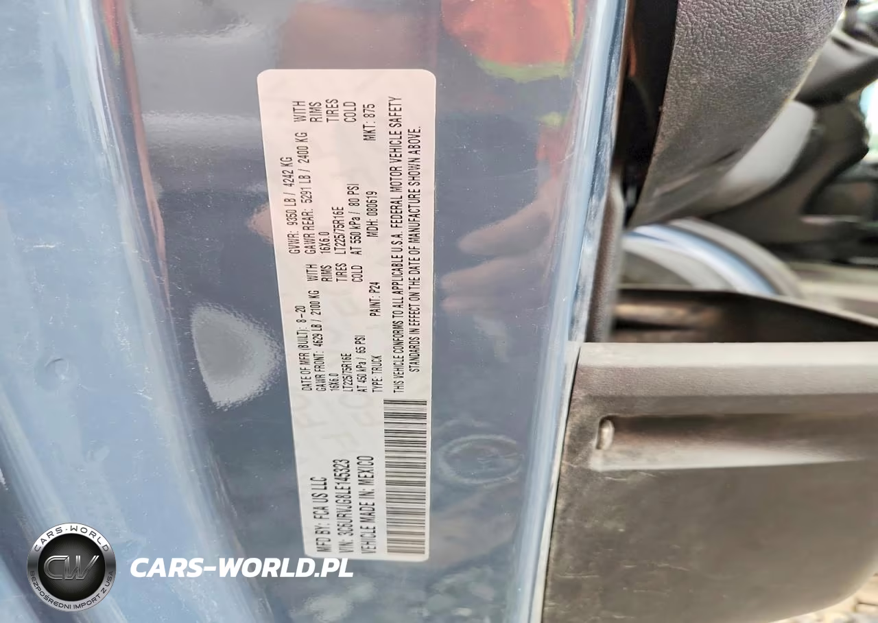 2020 Ram Promaster 3500 Delivery Van VIN:3C6URVJG8LE145323 - 12