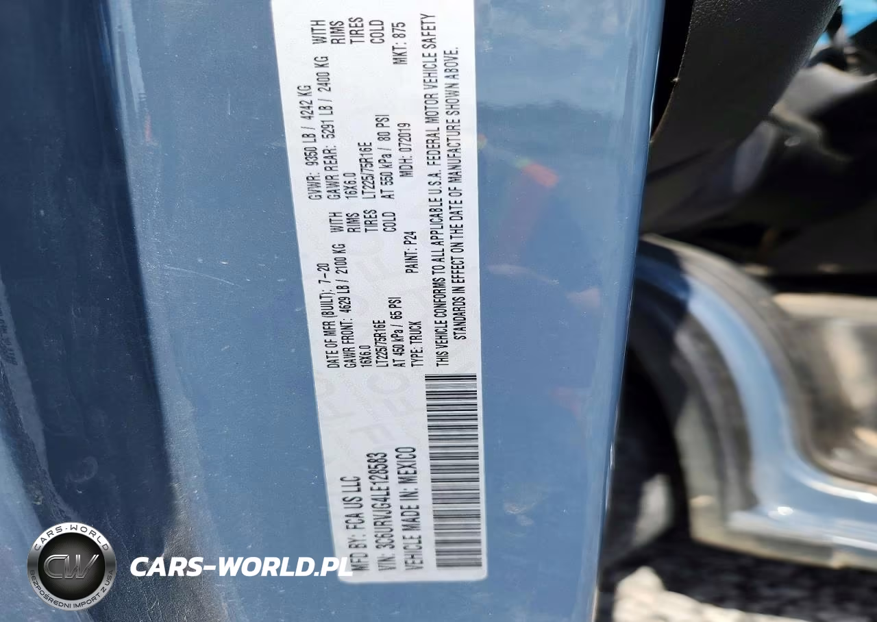 2020 Ram Promaster 3500 Delivery Van VIN:3C6URVJG4LE128583 - 13