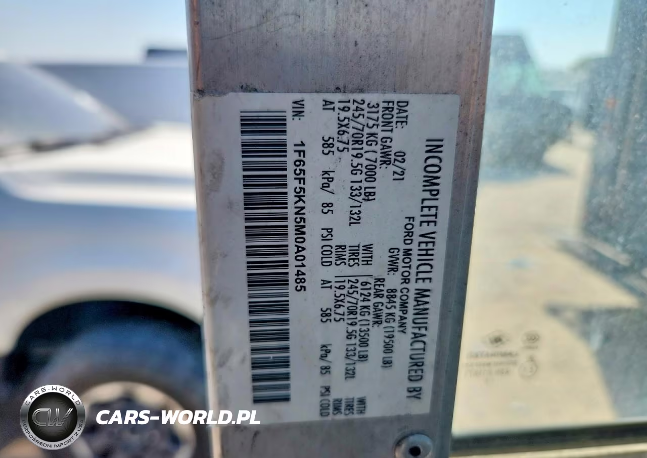 2021 Ford F59 Delivery Truck VIN:1F65F5KN5M0A01485 - 12