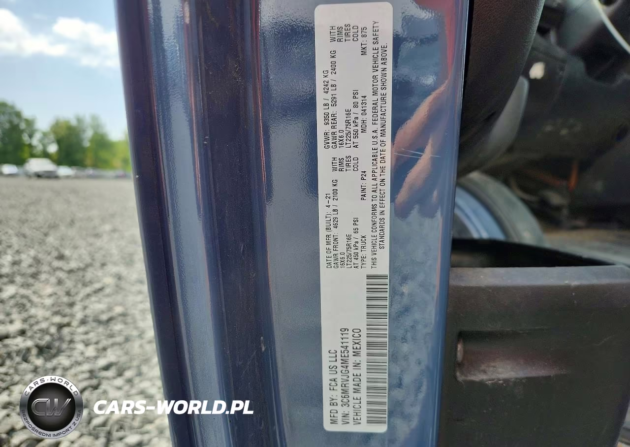 2021 Ram Promaster 3500 Delivery Van VIN:3C6MRVJG4ME541119 - 13