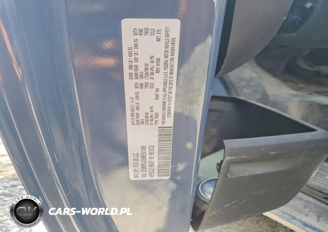 2021 Ram Promaster 3500 Delivery Van VIN:3C6MRVJG6ME541459 - 13