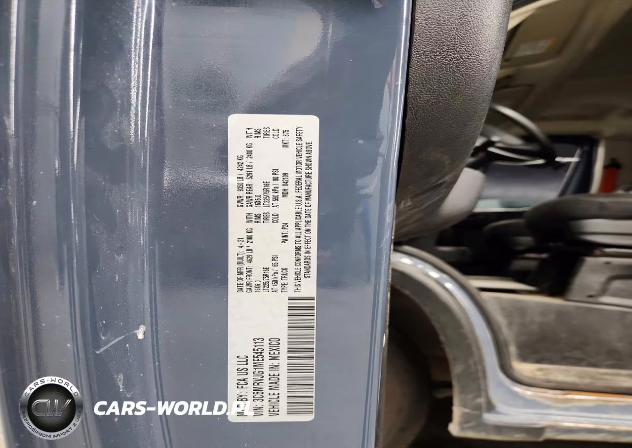 2021 Ram Promaster 3500 Delivery Van VIN:3C6MRVJG1ME545113 - 13