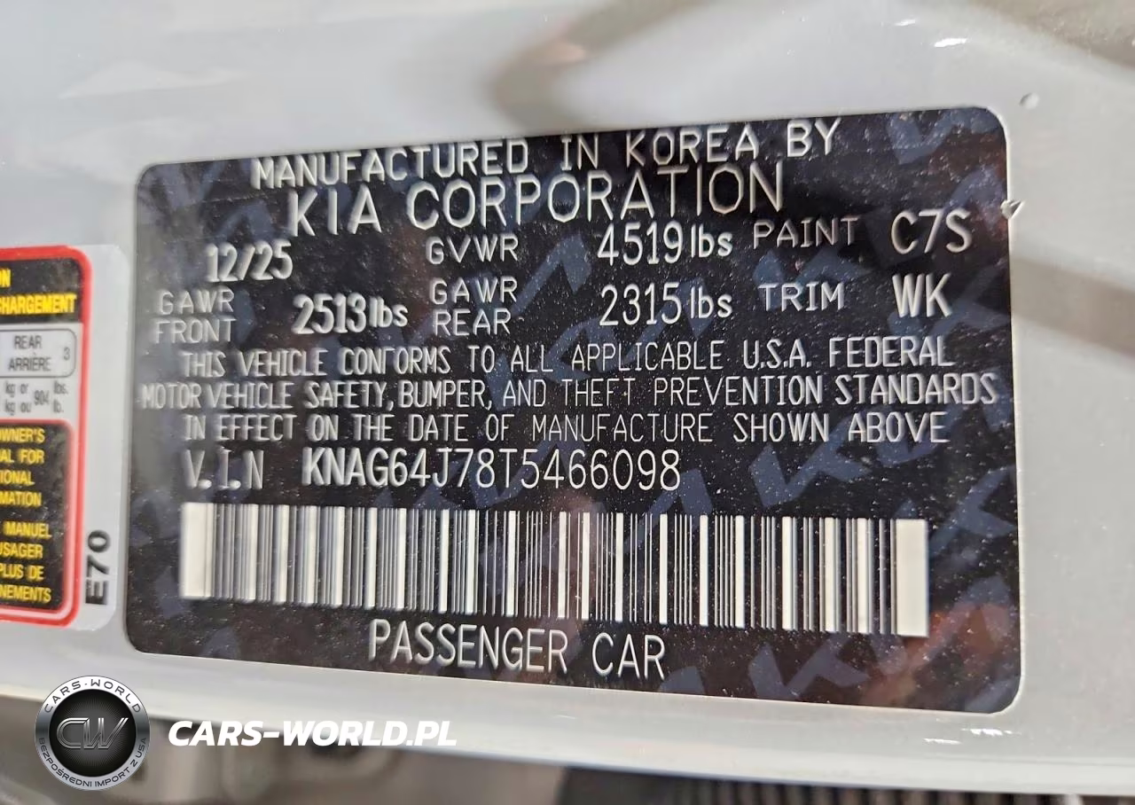2026 Kia K5 Gt Line VIN:KNAG64J78T5466098 - 13