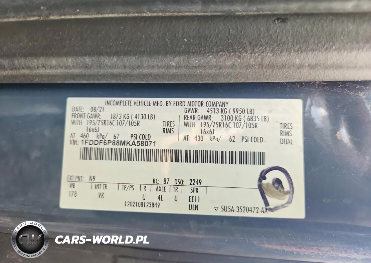 2021 Ford Transit T-350 Hd VIN:1FDDF6P88MKA58071 - 13