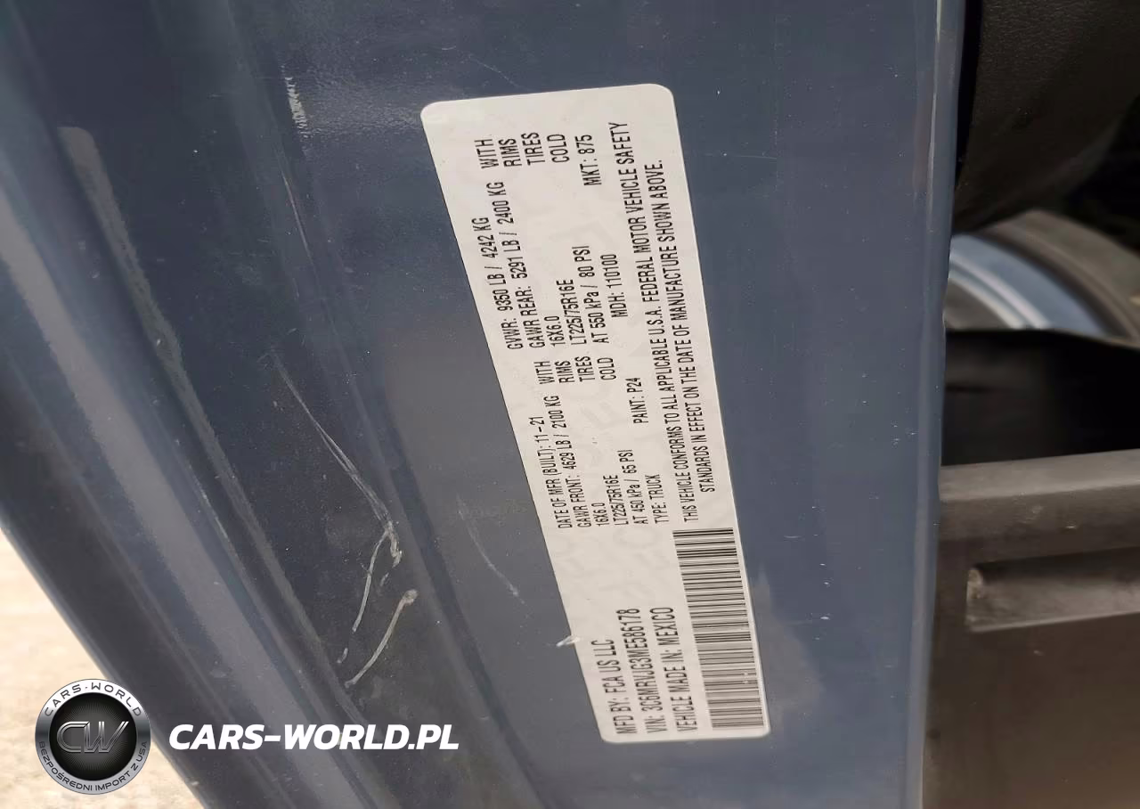 2021 Ram Promaster 3500 Delivery Van VIN:3C6MRVJG3ME586178 - 13