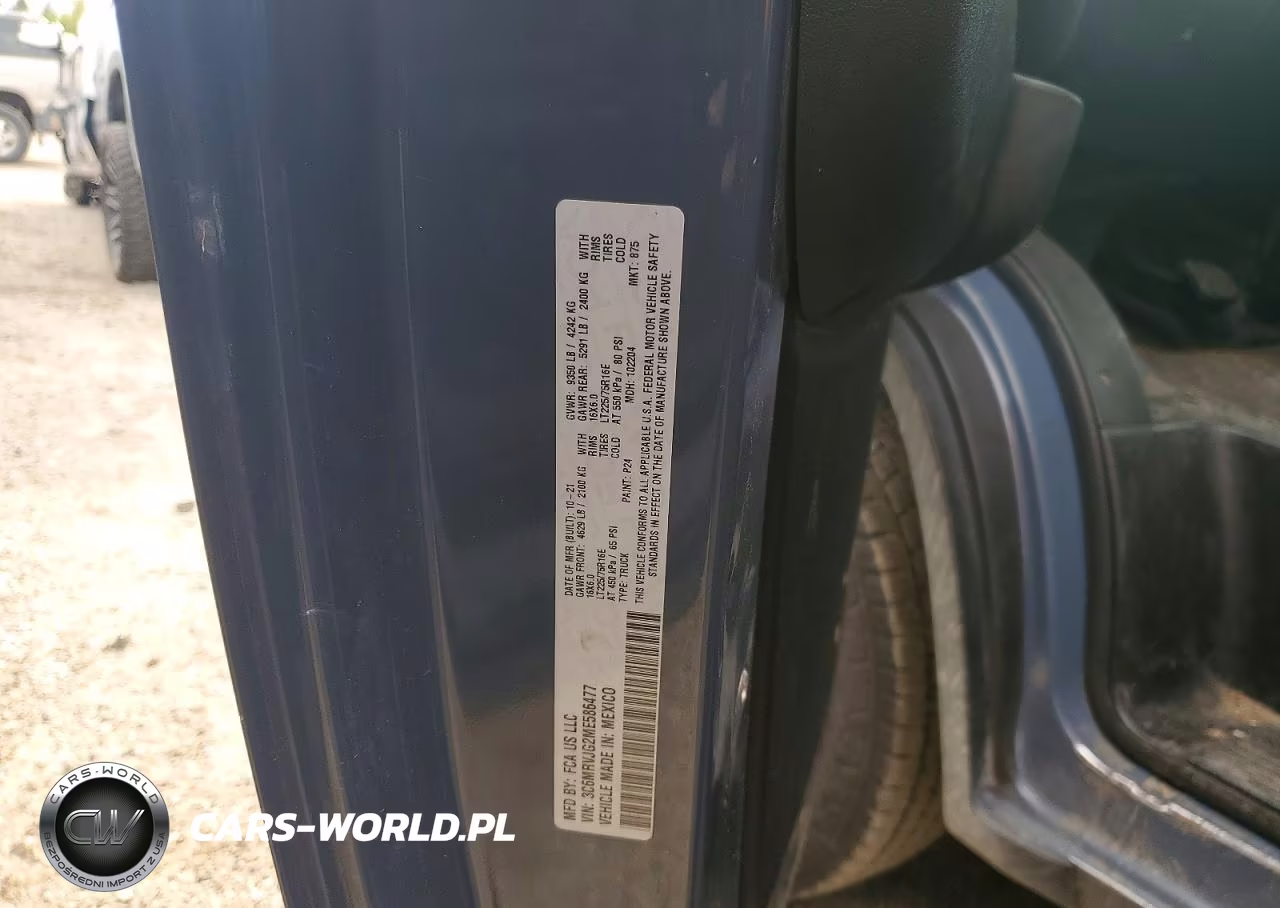 2021 Ram Promaster 3500 Delivery Van VIN:3C6MRVJG2ME586477 - 13