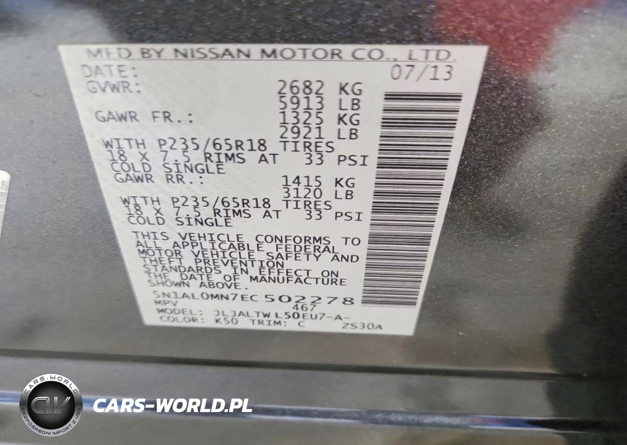 2014 Infiniti Qx60 Base VIN:5N1AL0MN7EC502278 - 13