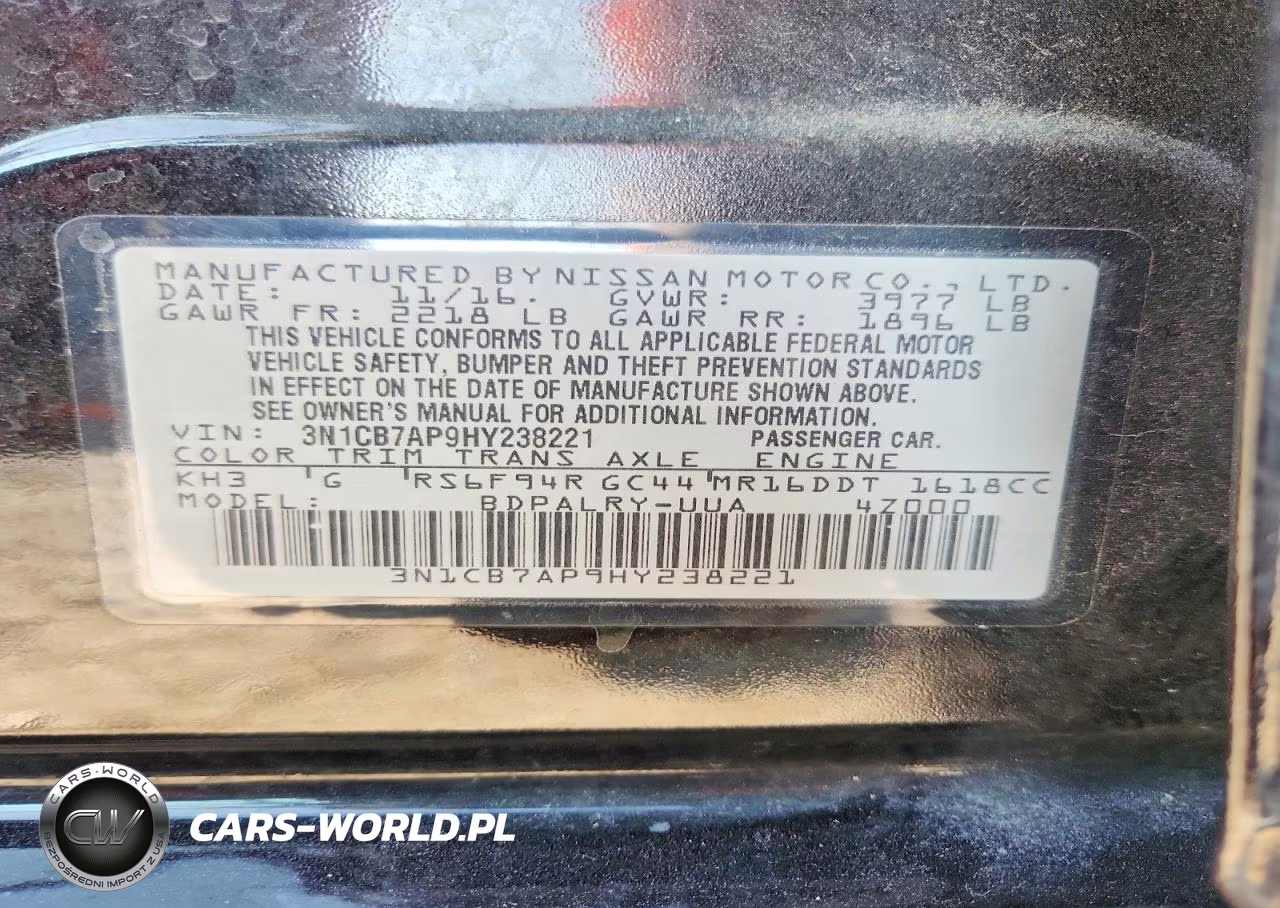 2017 Nissan Sentra Sr Turbo VIN:3N1CB7AP9HY238221 - 12
