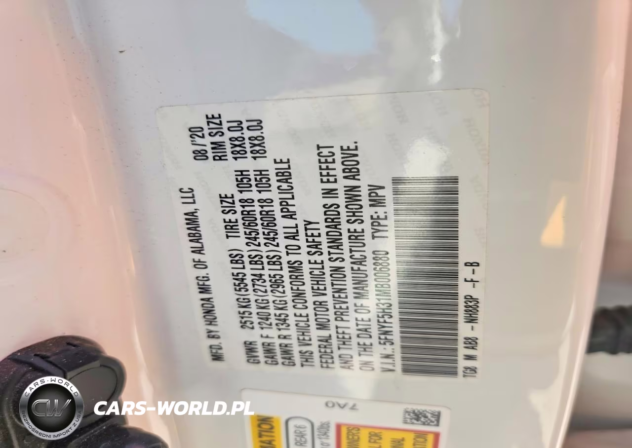 2021 Honda Pilot Ex VIN:5FNYF5H31MB006880 - 13