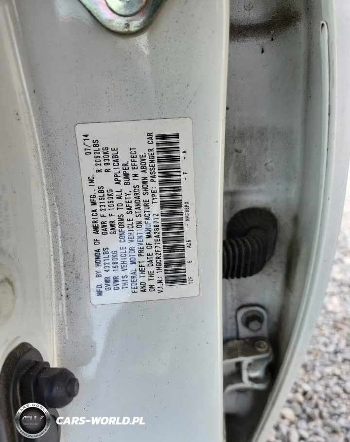 2014 Honda Accord Ex VIN:1HGCR2F77EA286712 - 13