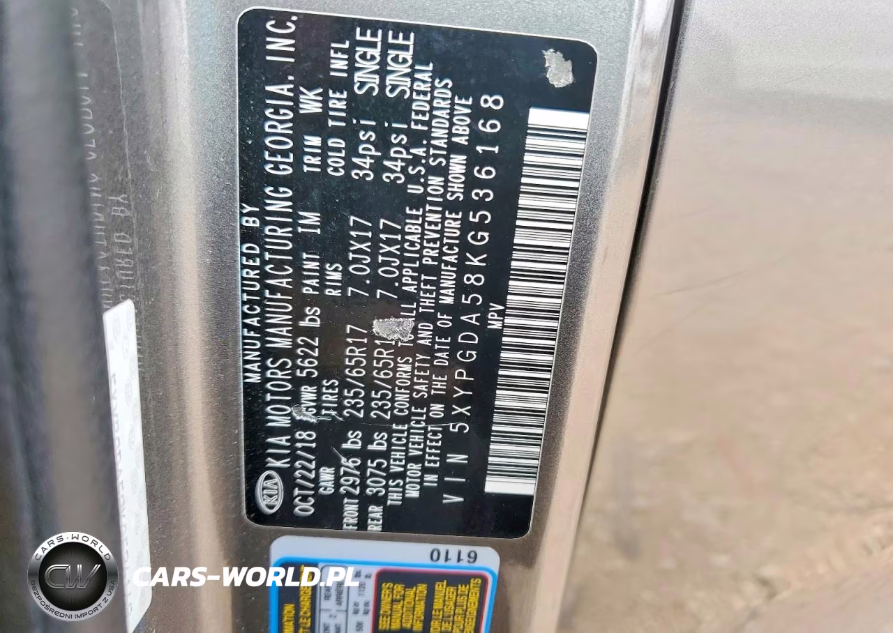 2019 Kia Sorento Lx V6 VIN:5XYPGDA58KG536168 - 13