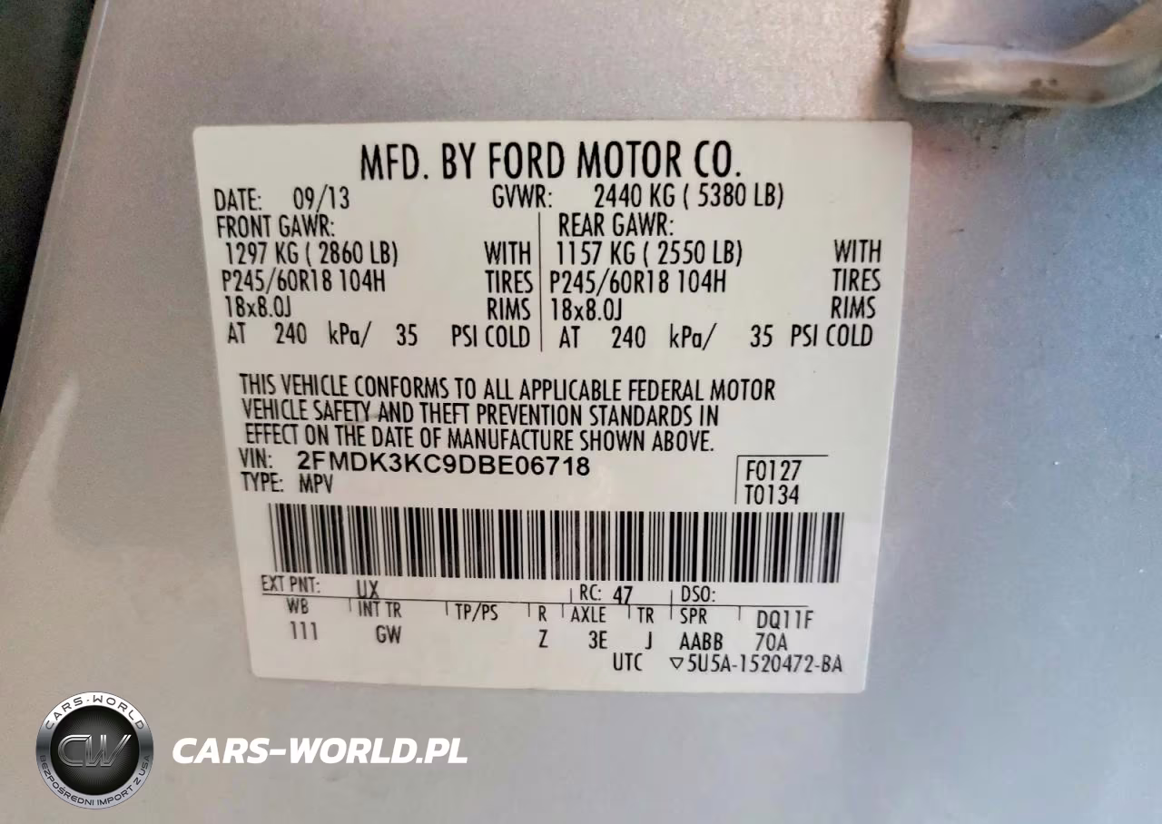 2013 Ford Edge Limited VIN:2FMDK3KC9DBE06718 - 13