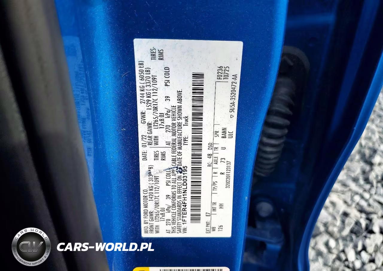 2022 Ford Ranger Xl VIN:1FTER4FH1NLD03195 - 12