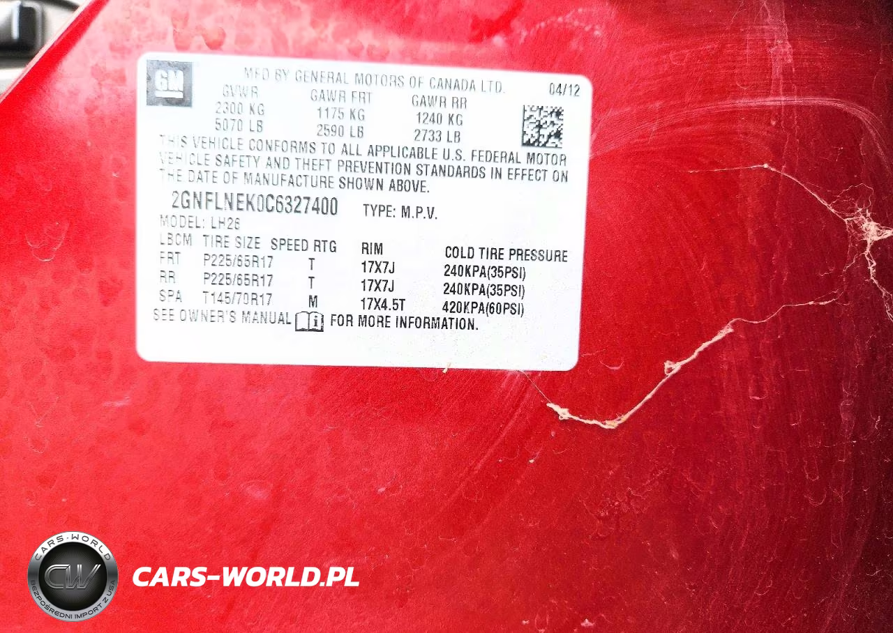 2012 Chevrolet Equinox Lt VIN:2GNFLNEK0C6327400 - 13