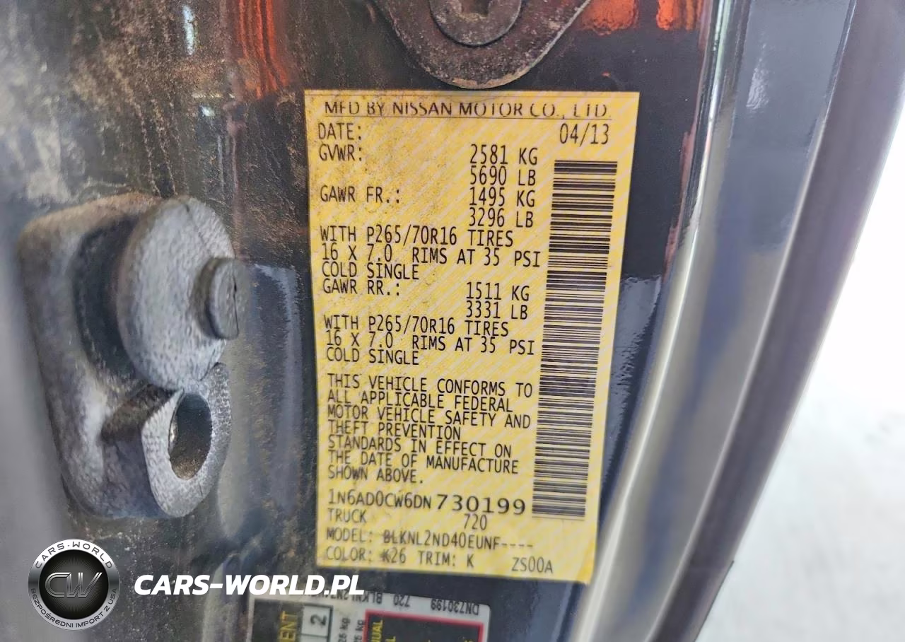 2013 Nissan Frontier Sv V6 VIN:1N6AD0CW6DN730199 - 12