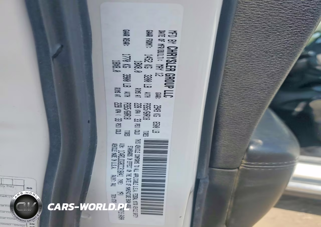 2012 Dodge Durango Crew VIN:1C4RDJDG8CC318041 - 13