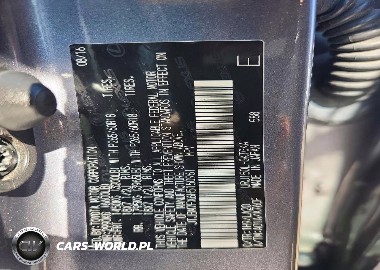2017 Lexus Gx 460 VIN:JTJBM7FX6H5150961 - 13