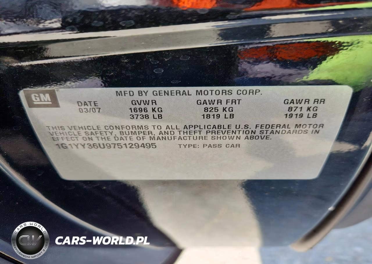 2007 Chevrolet Corvette VIN:1G1YY36U975129495 - 12