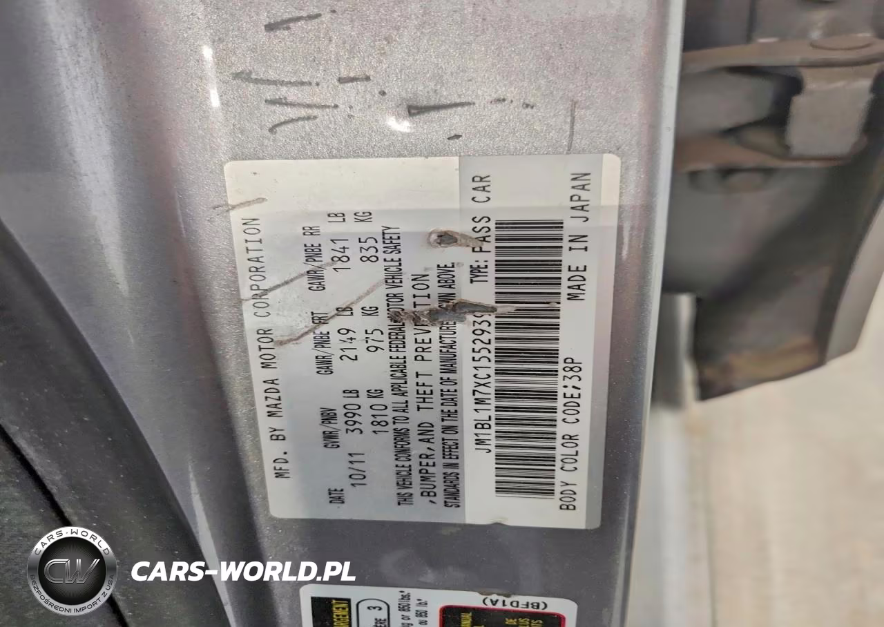 2012 Mazda 3 I VIN:JM1BL1M7XC1552939 - 12