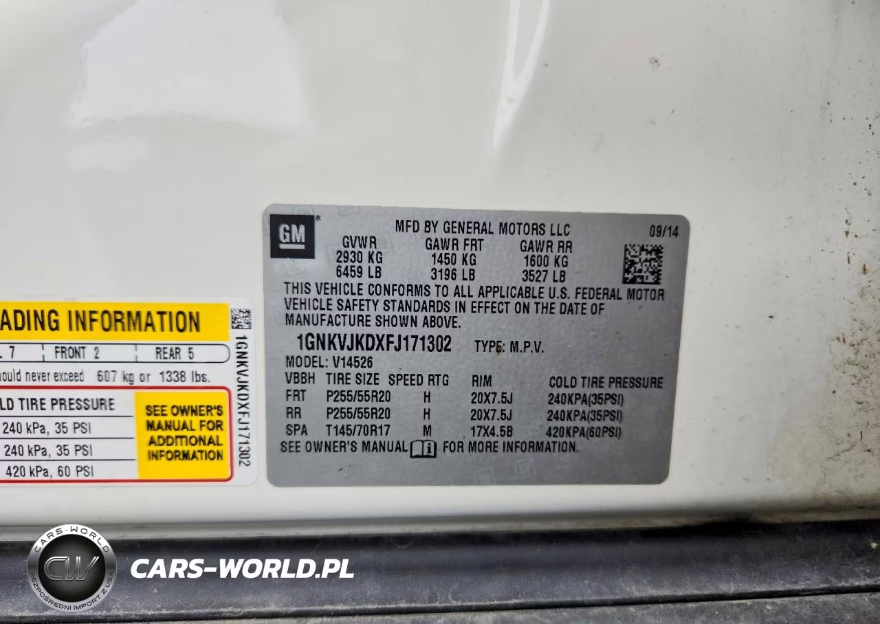 2015 Chevrolet Traverse Ltz VIN:1GNKVJKDXFJ171302 - 13