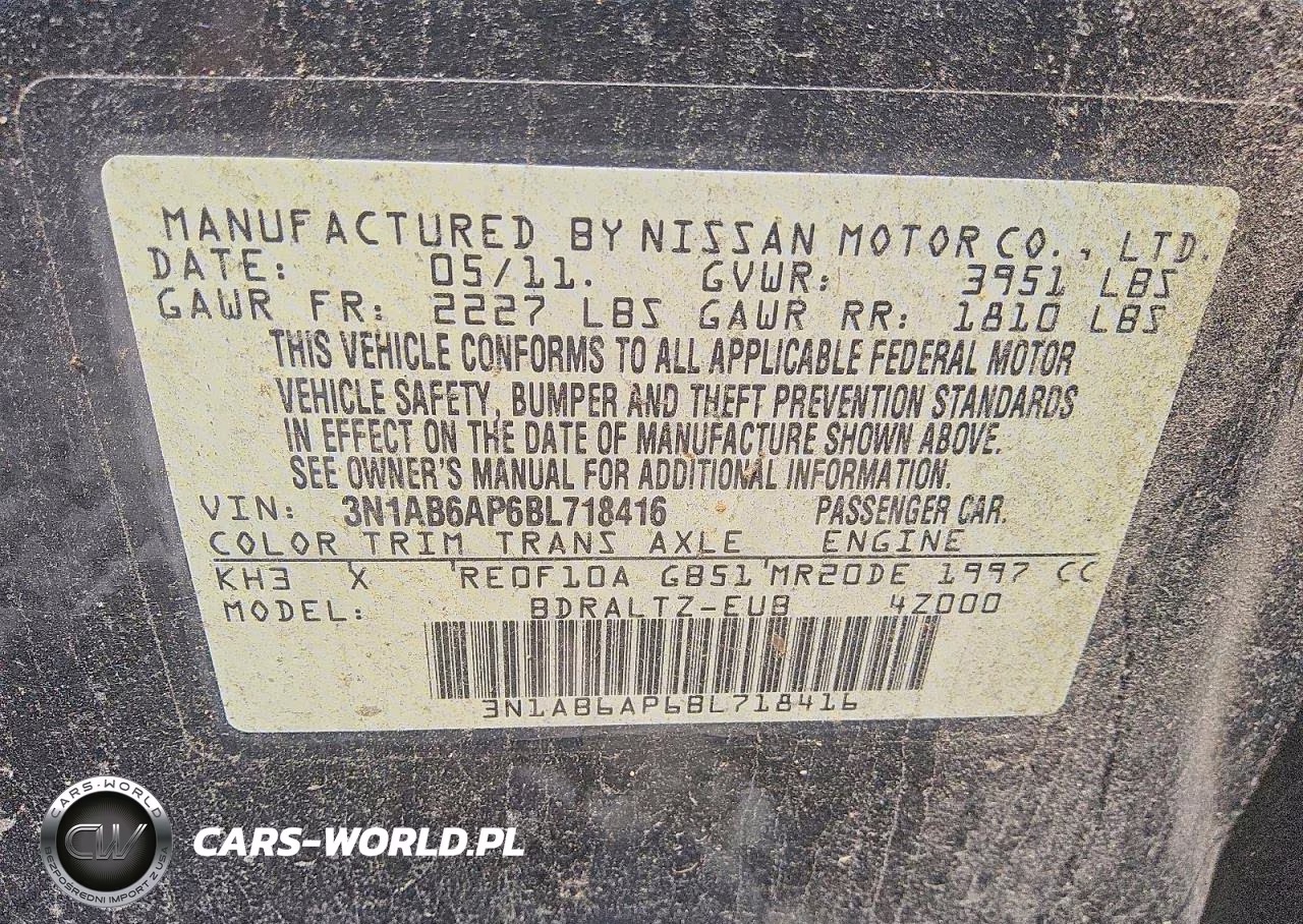 2011 Nissan Sentra 2.0 VIN:3N1AB6AP6BL718416 - 12