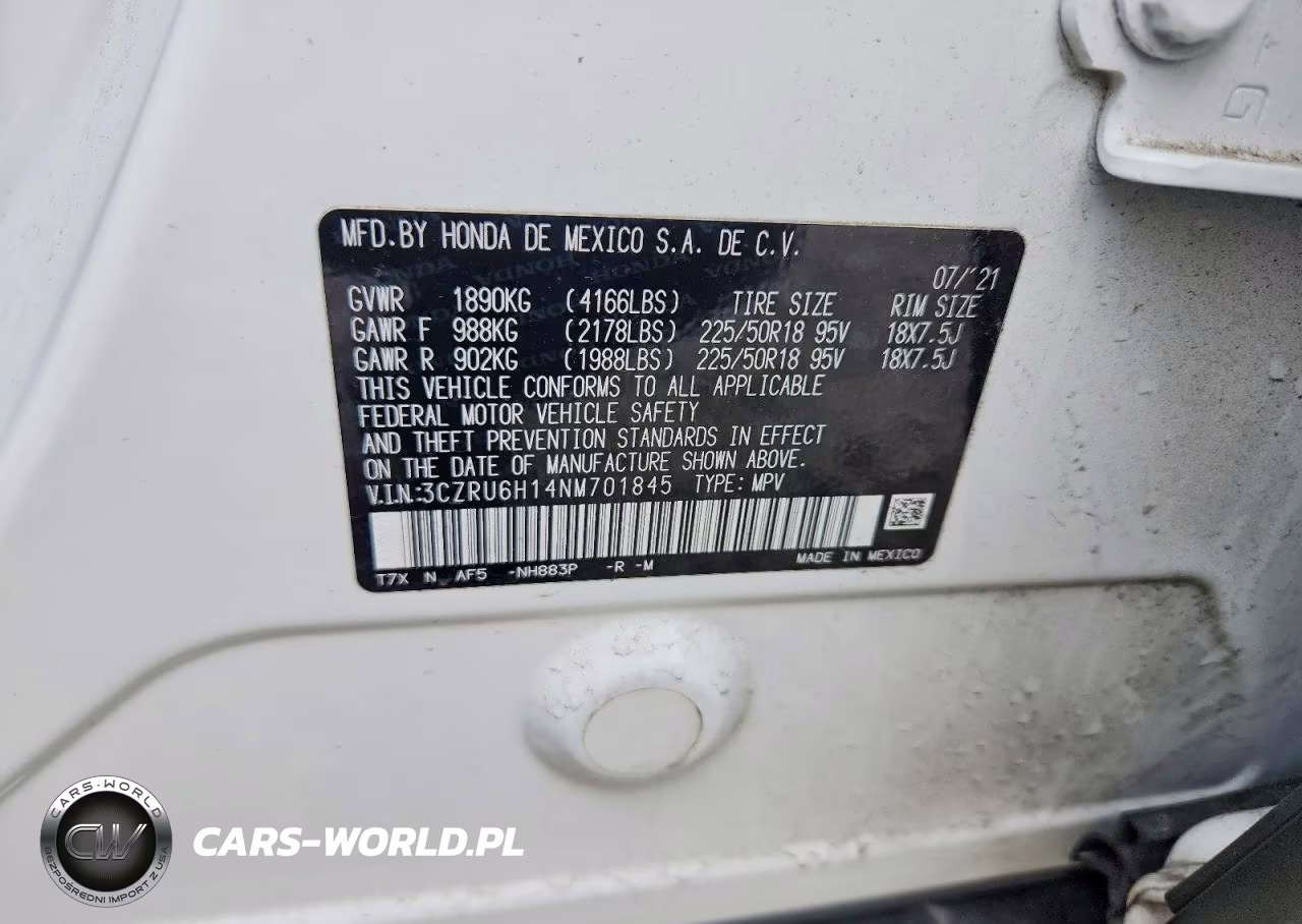 2022 Honda Hr-V Sport VIN:3CZRU6H14NM701845 - 12