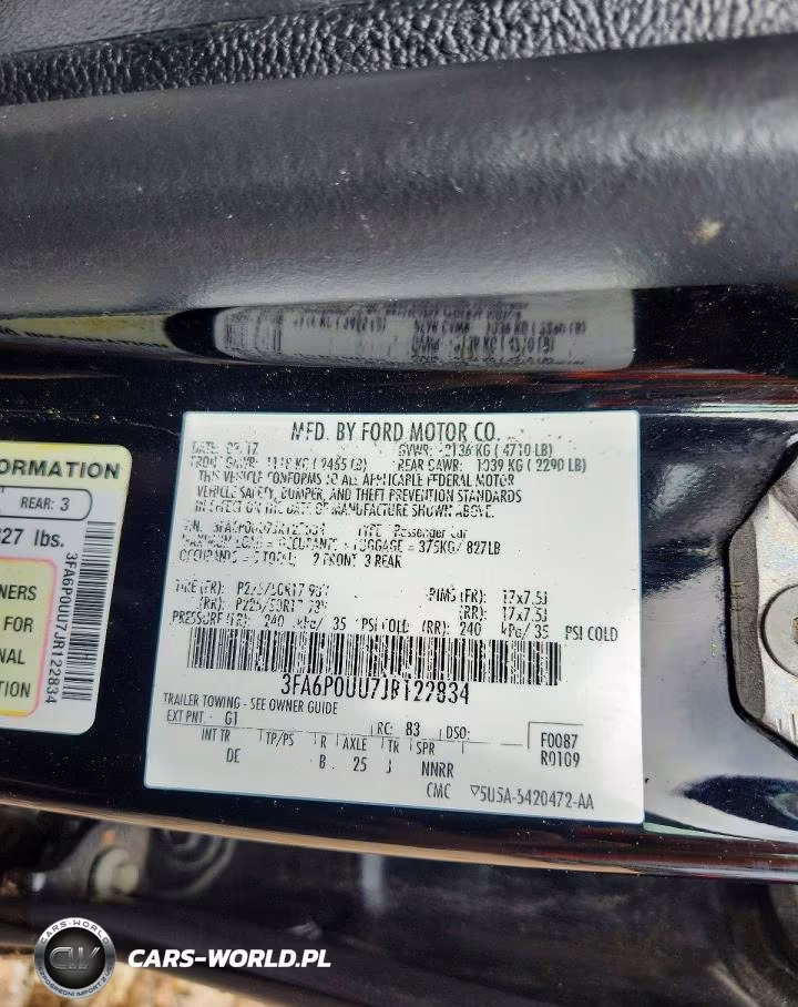 2018 Ford Fusion S Hybrid VIN:3FA6P0UU7JR122834 - 12