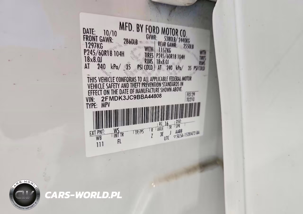 2011 Ford Edge Sel VIN:2FMDK3JC9BBA44808 - 13