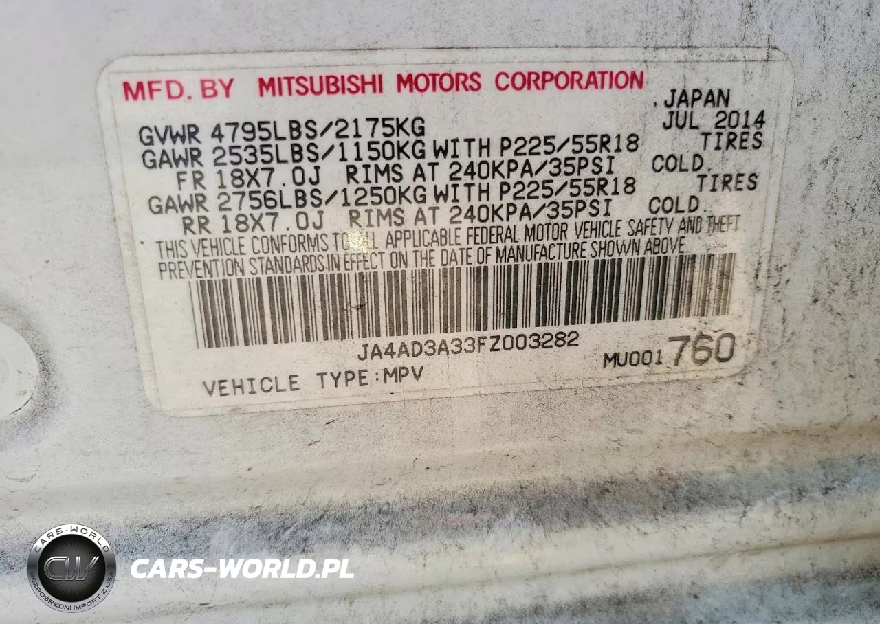 2015 Mitsubishi Outlander Se VIN:JA4AD3A33FZ003282 - 13