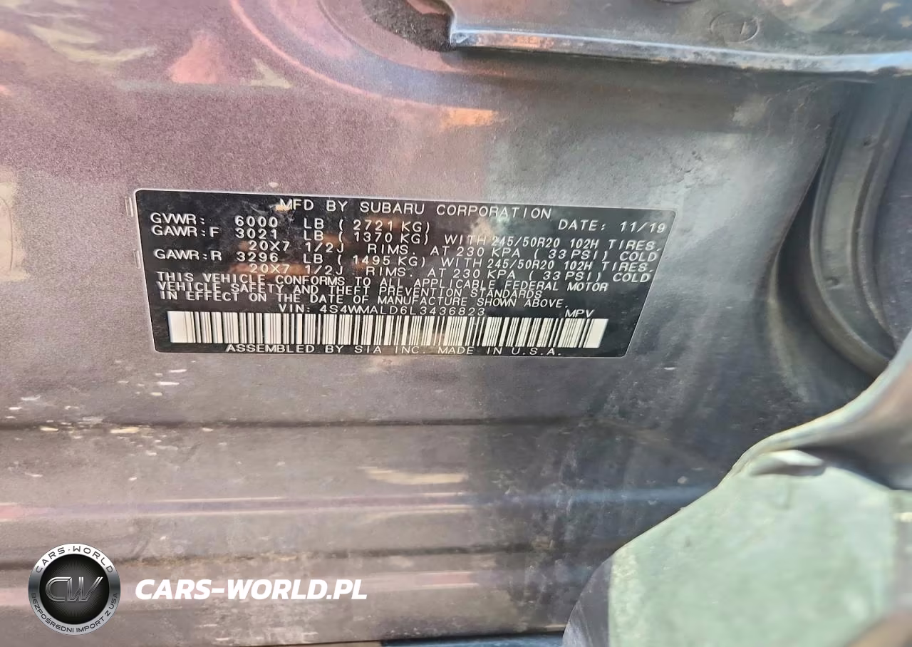 2020 Subaru Ascent Limited VIN:4S4WMALD6L3436823 - 12