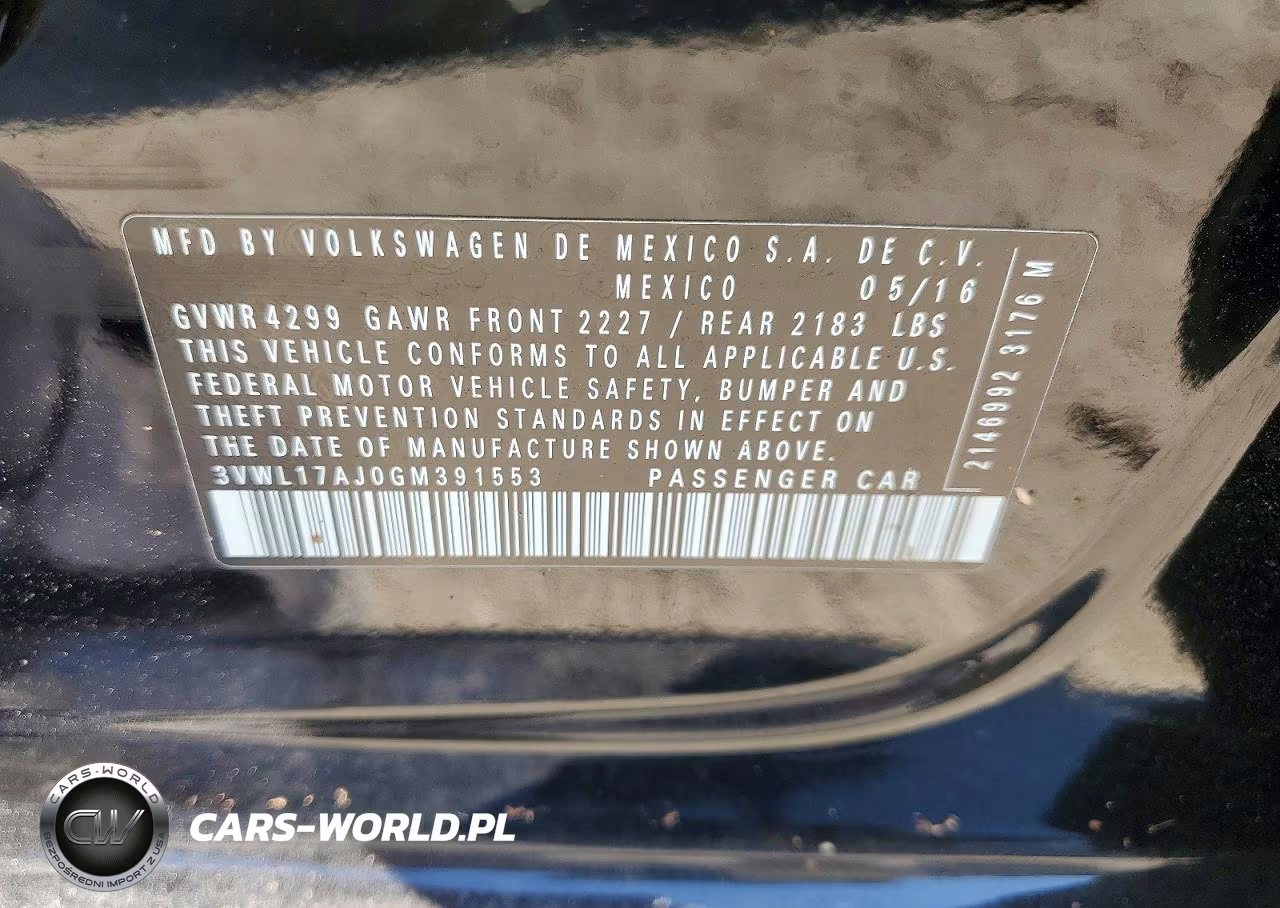 2016 Volkswagen Jetta Sel VIN:3VWL17AJ0GM391553 - 12