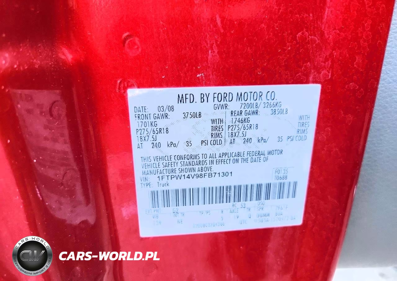 2008 Ford F150 Supercrew VIN:1FTPW14V98FB71301 - 12