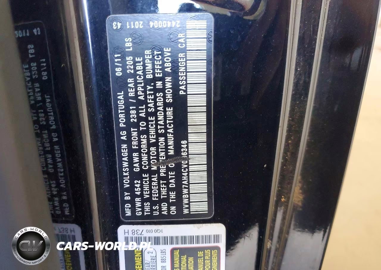 2012 Volkswagen Eos Komfort VIN:WVWBW7AH4CV006346 - 12