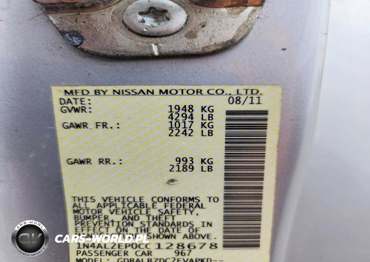 2012 Nissan Altima 2.5 S VIN:1N4AL2EP0CC128678 - 12