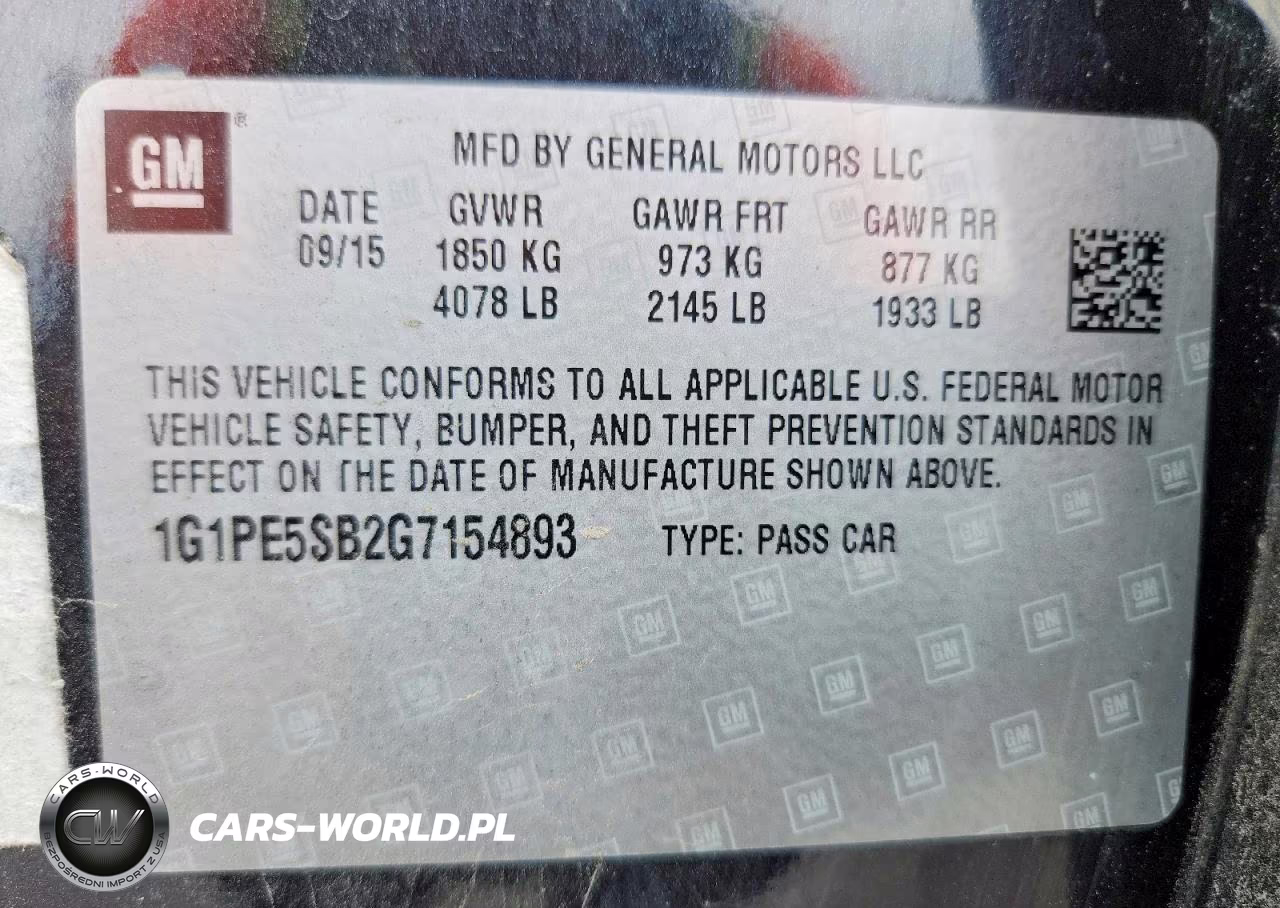 2016 Chevrolet Cruze Limited Lt VIN:1G1PE5SB2G7154893 - 12
