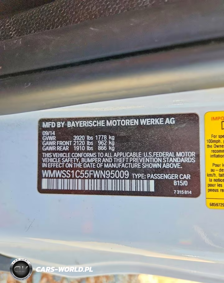 2015 Mini Cooper Paceman VIN:WMWSS1C55FWN95009 - 13