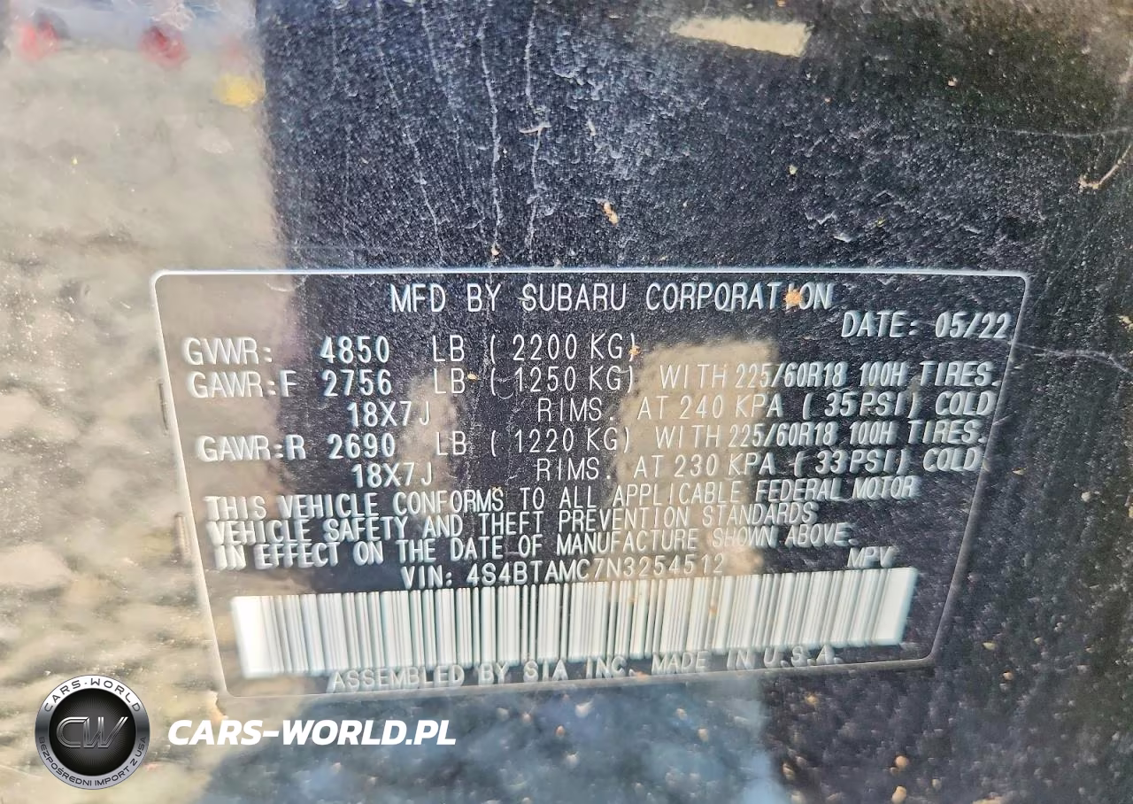 2022 Subaru Outback Limited VIN:4S4BTAMC7N3254512 - 13