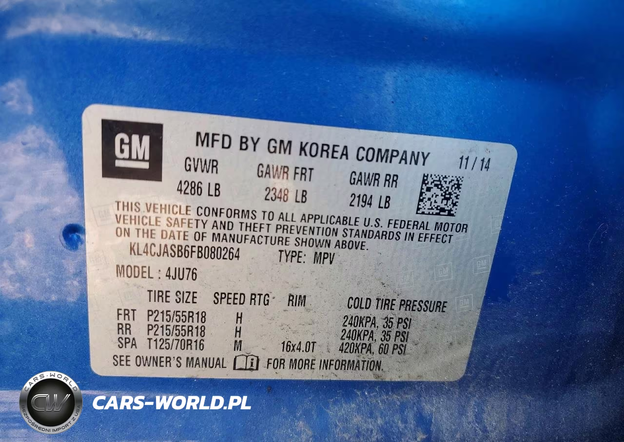 2015 Buick Encore VIN:KL4CJASB6FB080264 - 13