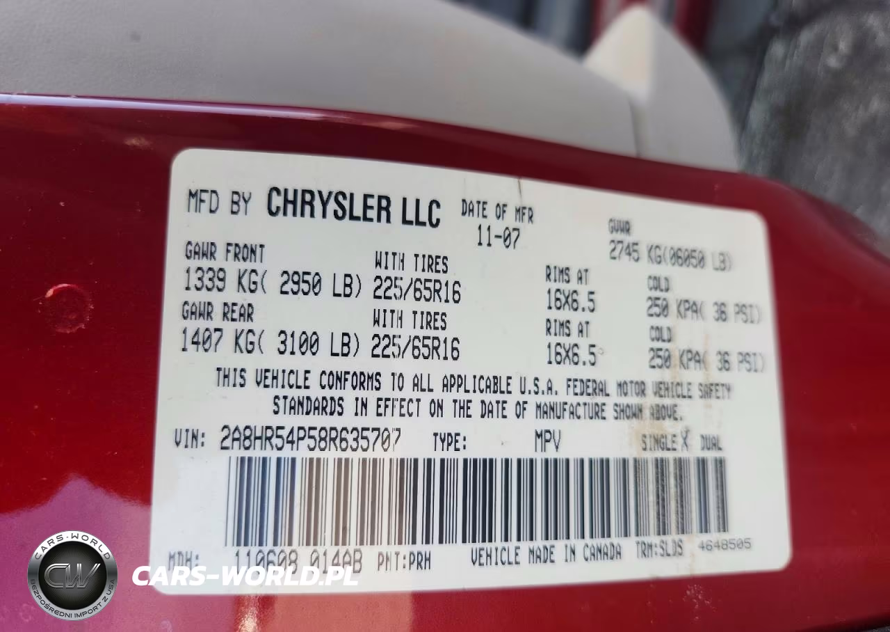 2008 Chrysler Town & Country Touring VIN:2A8HR54P58R635707 - 14