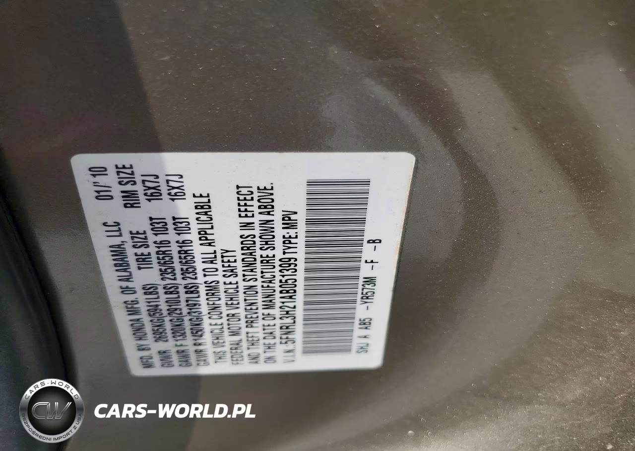 2010 Honda Odyssey Lx VIN:5FNRL3H21AB051399 - 13