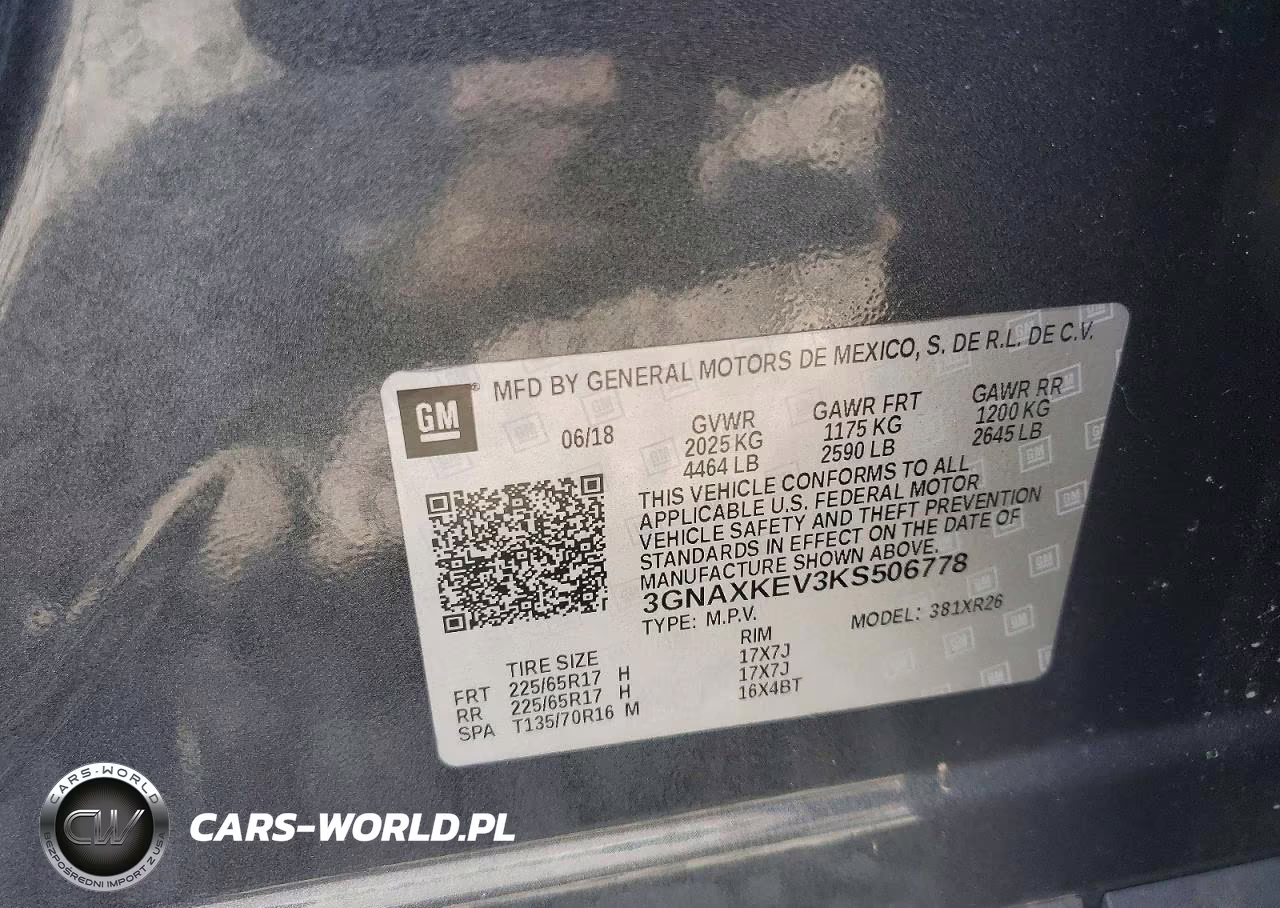 2019 Chevrolet Equinox Lt VIN:3GNAXKEV3KS506778 - 13