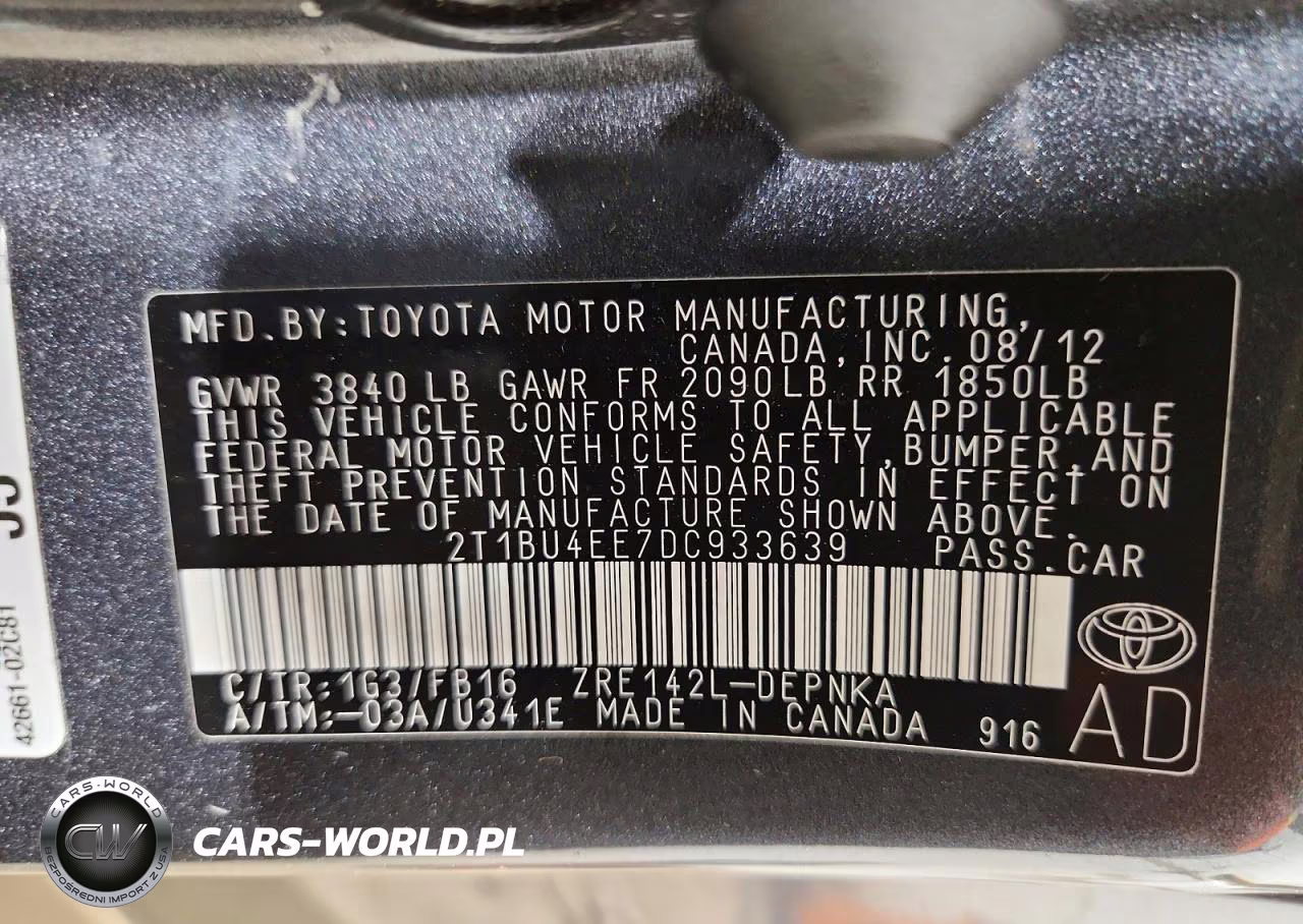 2013 Toyota Corolla Le VIN:2T1BU4EE7DC933639 - 12