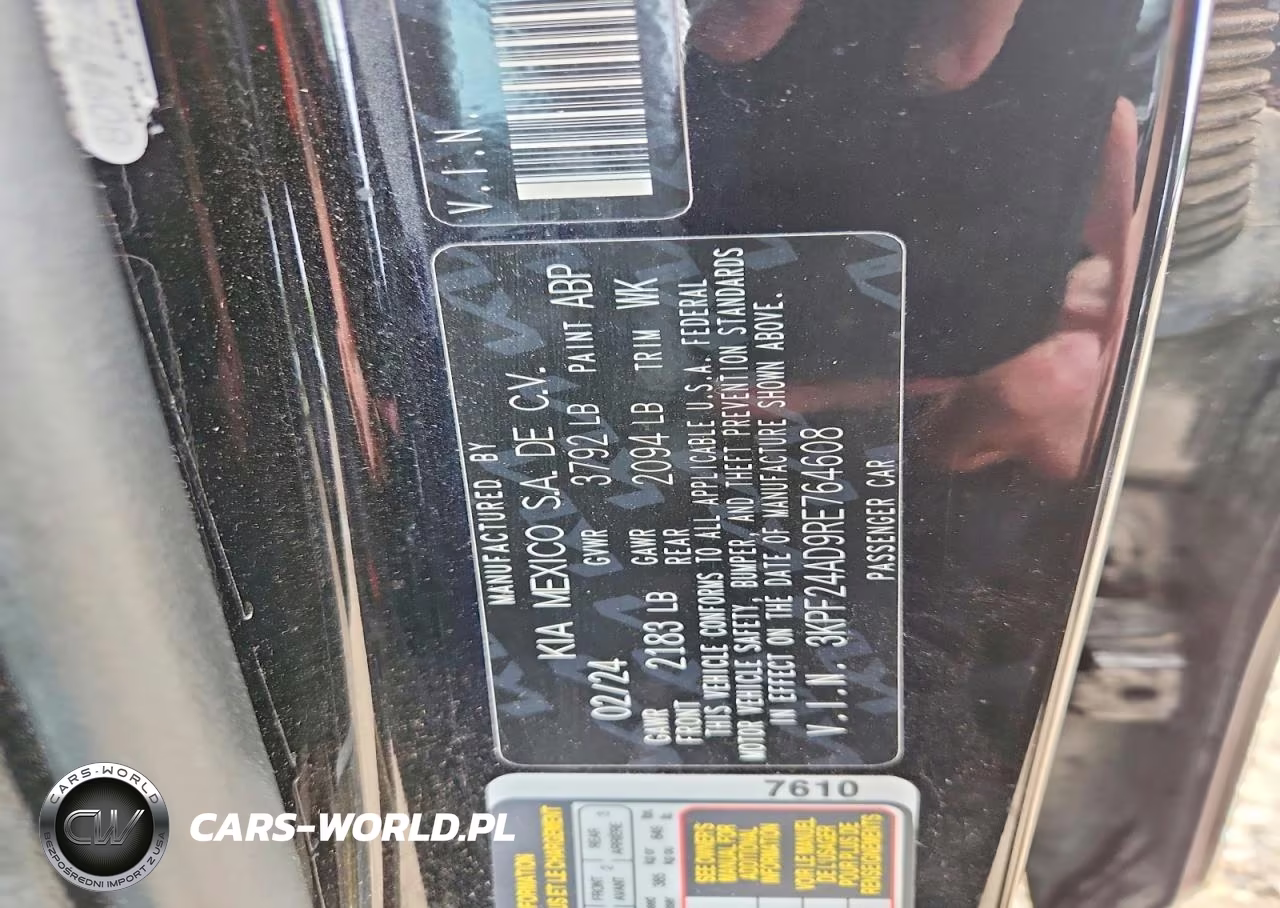 2024 Kia Forte Lxs VIN:3KPF24AD9RE764608 - 13