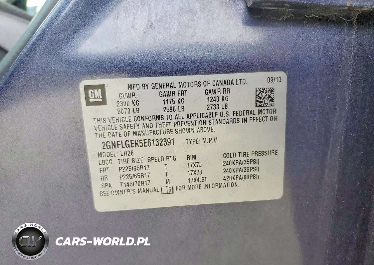 2014 Chevrolet Equinox Lt VIN:2GNFLGEK5E6132391 - 13