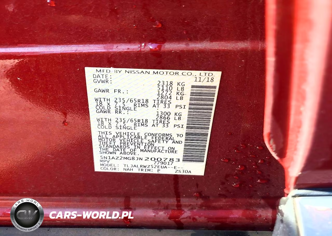 2018 Nissan Murano Sl VIN:5N1AZ2MG8JN200783 - 13