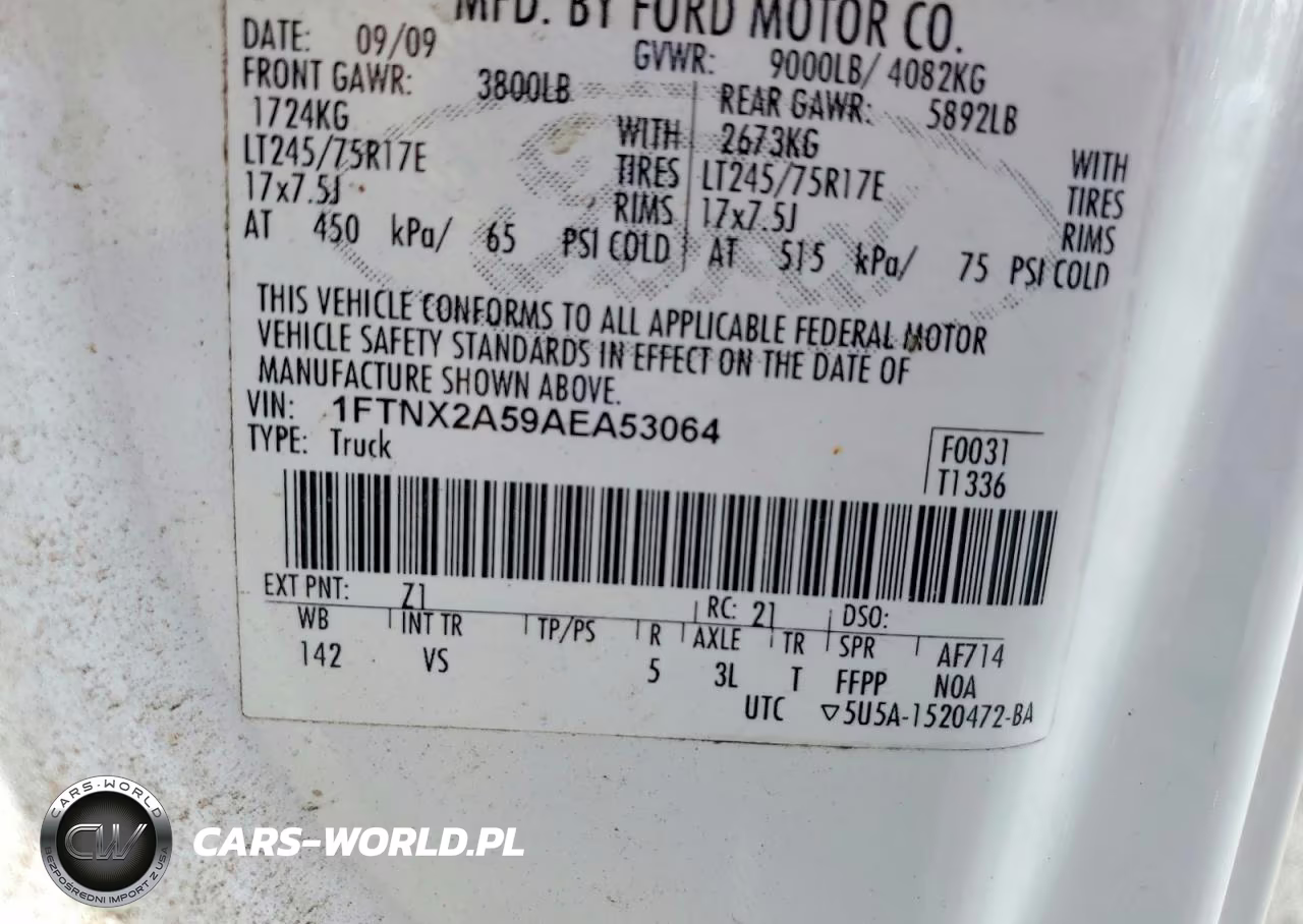 2010 Ford F250 Super Duty VIN:1FTNX2A59AEA53064 - 12