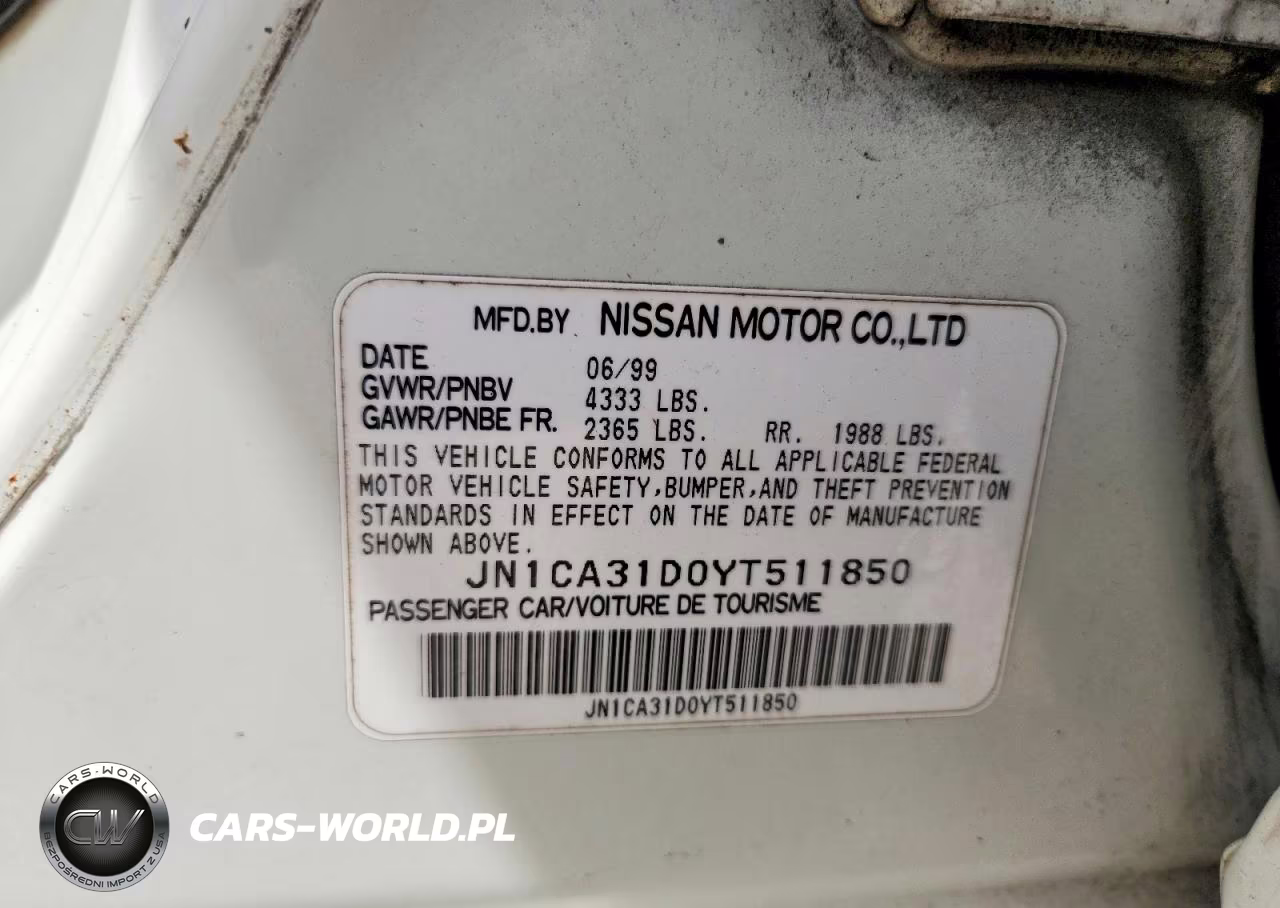 2000 Nissan Maxima Gxe VIN:JN1CA31D0YT511850 - 12