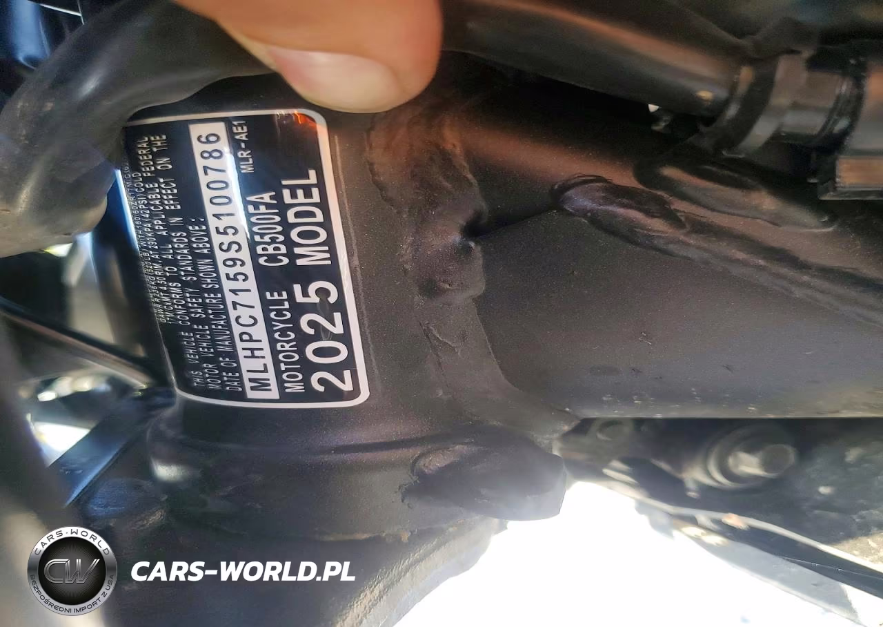 2025 Honda Cb500 F VIN:MLHPC7159S5100786 - 9