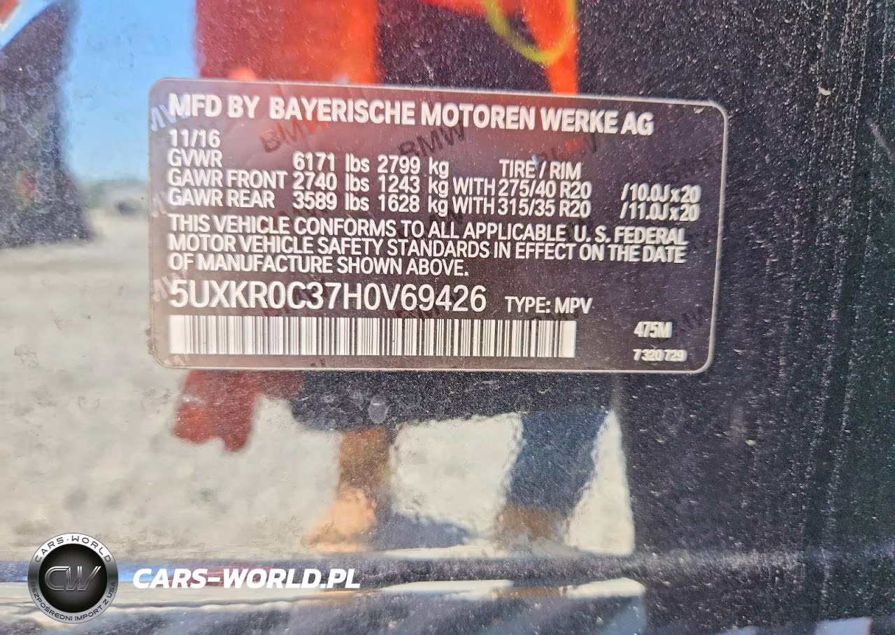 2017 BMW X5 xDrive35I VIN:5UXKR0C37H0V69426 - 13